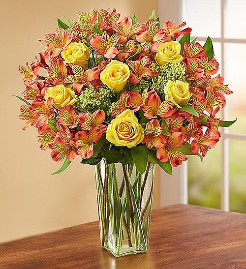 Fall Rose &#038; Peruvian Lily Bouquet