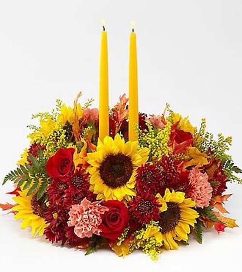 Giving Thanks Candle Centerpiece With Two Candles