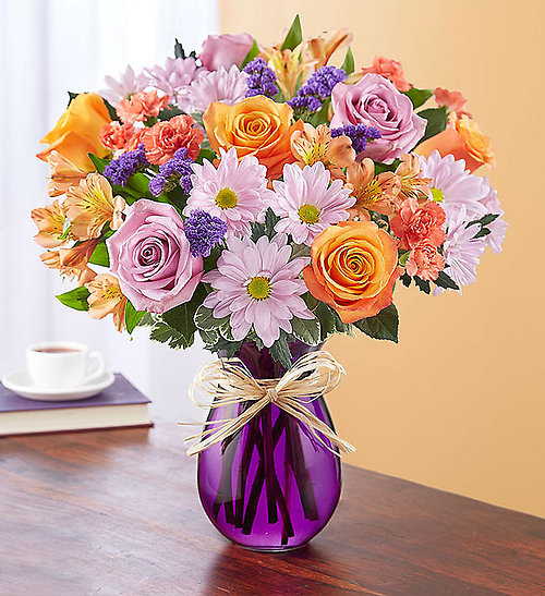 Orange &#038; Plum (made in a clear vase)